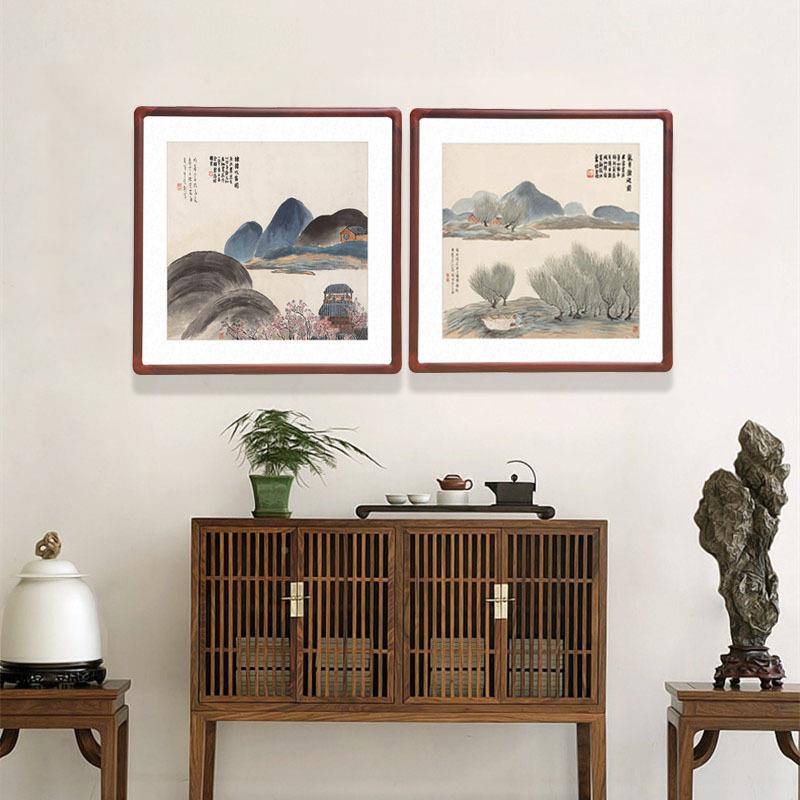 5ZW齐白办石石国画门二十四F7579M7J景斗方山水画玄客厅关装饰画