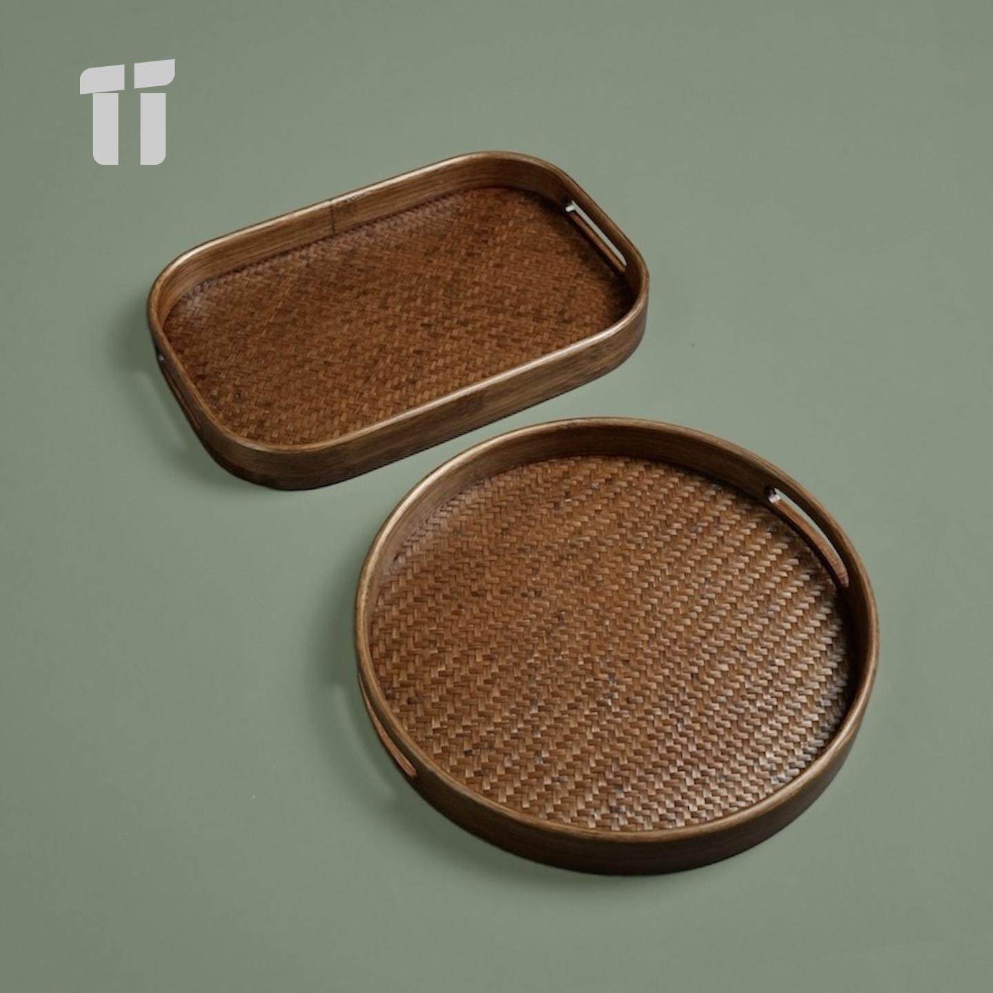 阿德竹茶盘干泡台茶具收纳盒茶盘奉茶盘茶杯茶水托盘中式竹编手工,特色手工艺,竹编/竹雕,淘宝优惠券,粉丝福利购,淘宝优惠卷