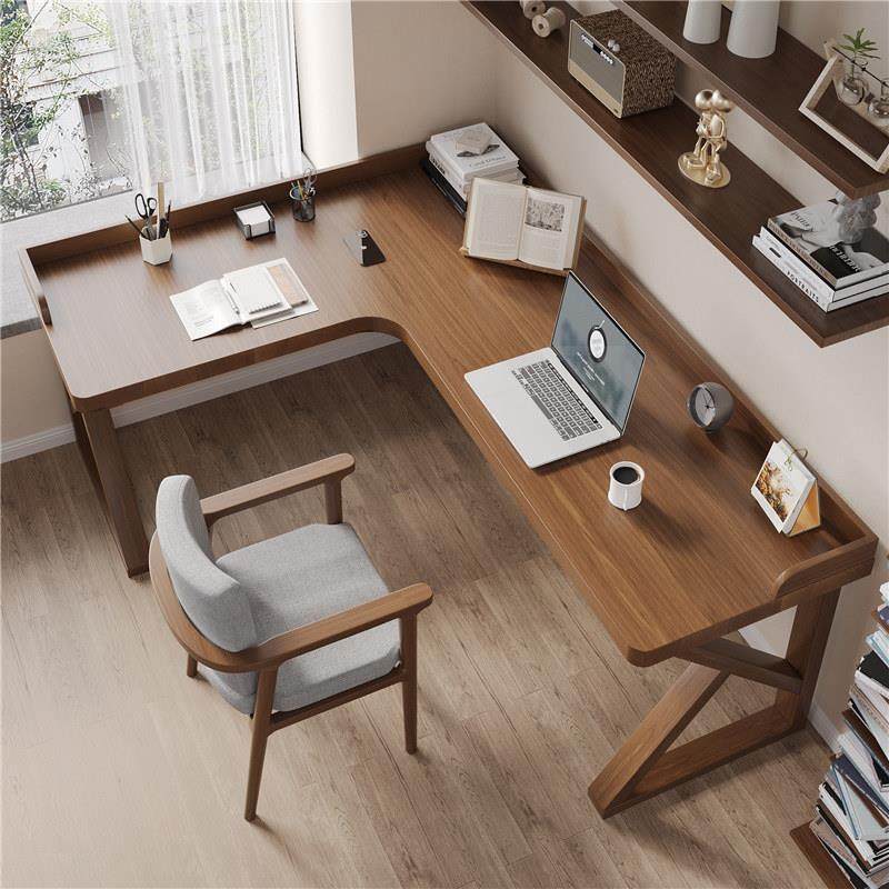 全实木转角书桌卧室家用l型电脑桌学生双人学习写字拐角办公桌子,住宅家具,转角桌,淘宝优惠券,粉丝福利购,淘宝优惠卷