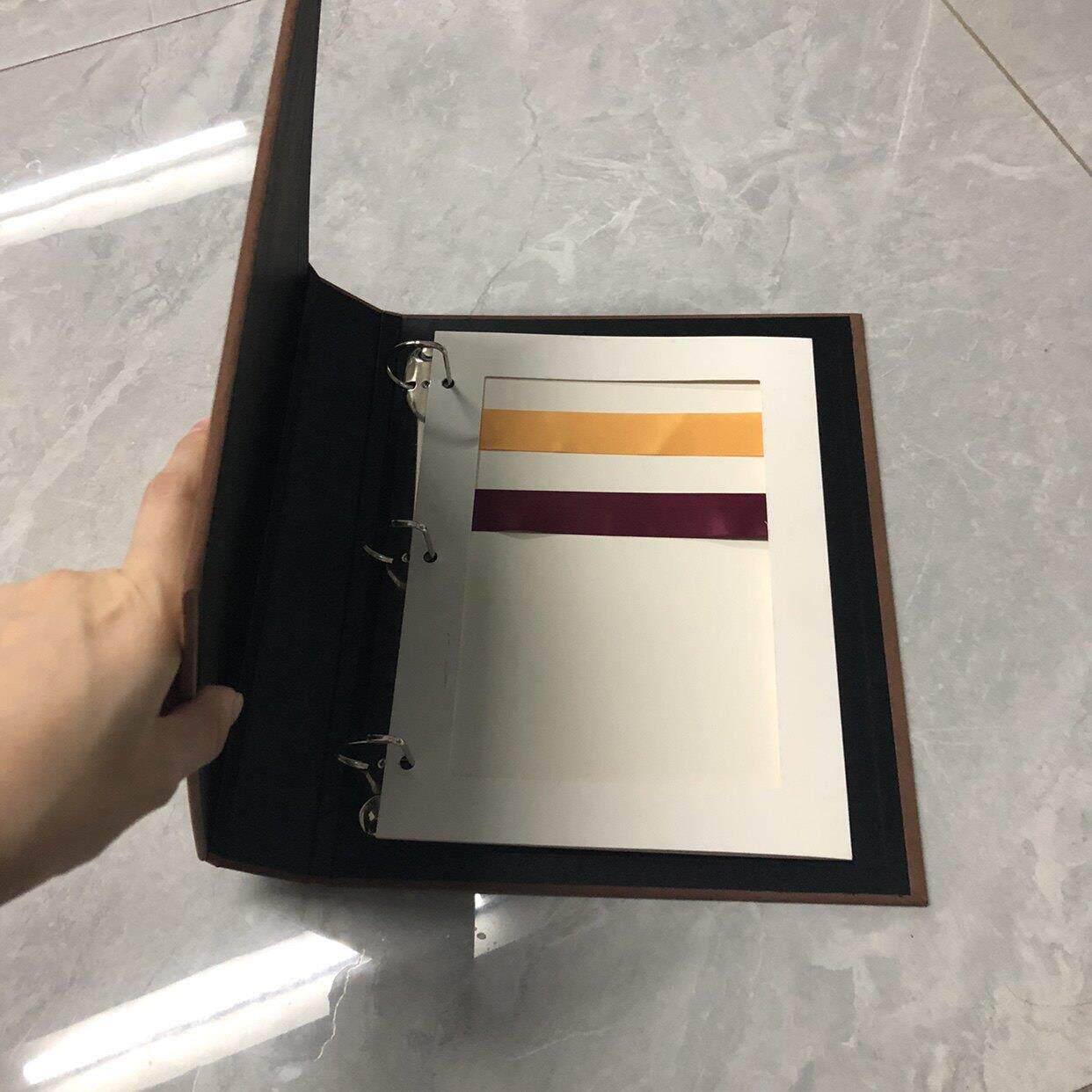 高档布面样卡样品册面料织带色卡本建材金属材料展示册产品样卡本