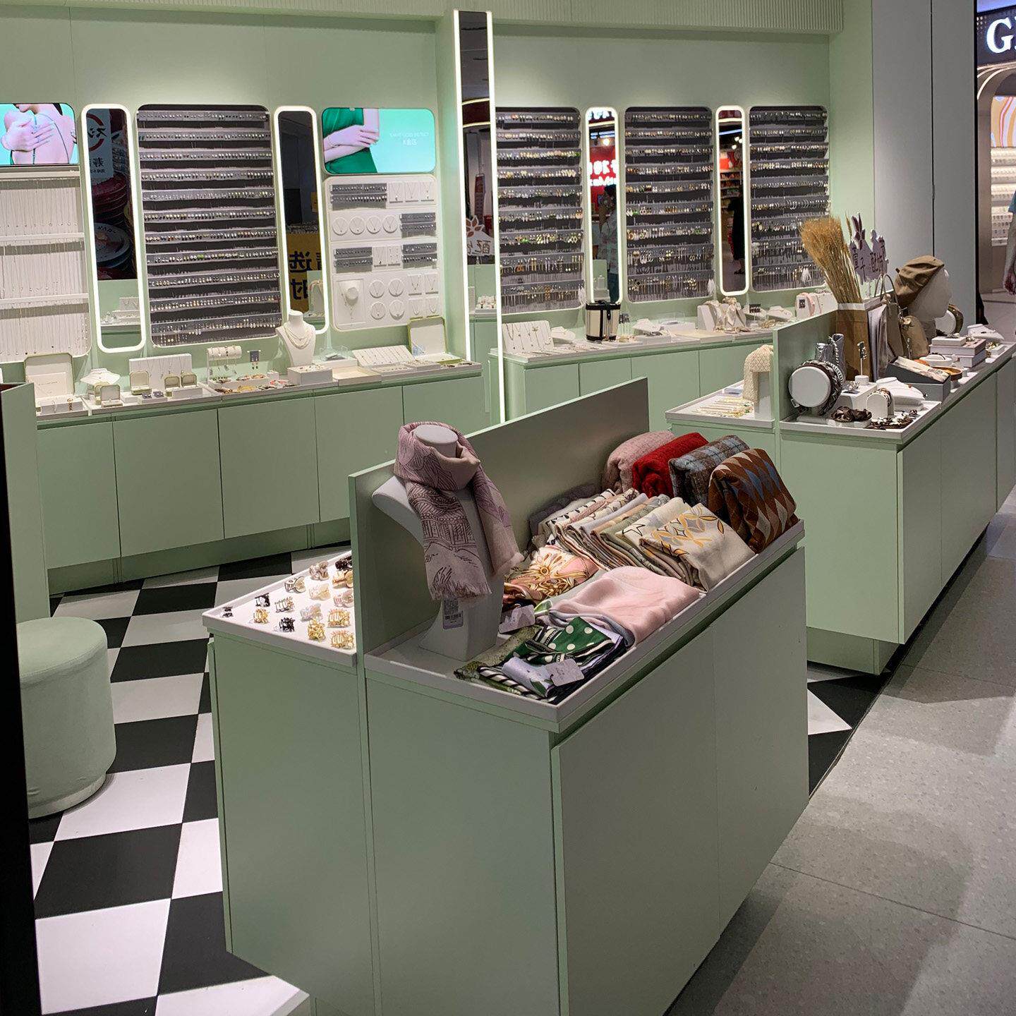 可移动饰品展示柜珠宝首饰项链耳环头箍发夹帽子多功能货架挂件架
