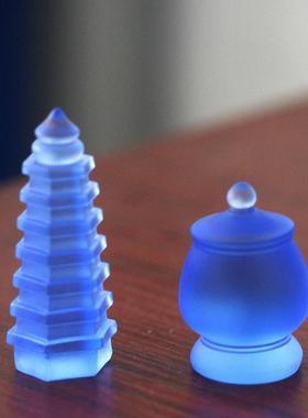 琉璃药师佛药塔药罐子佛像法器居家客厅佛堂佛前礼佛供具佛塔7层