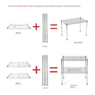 多功能组合小管网片厨房置物架锅架收纳架微波炉架烤箱架整理架