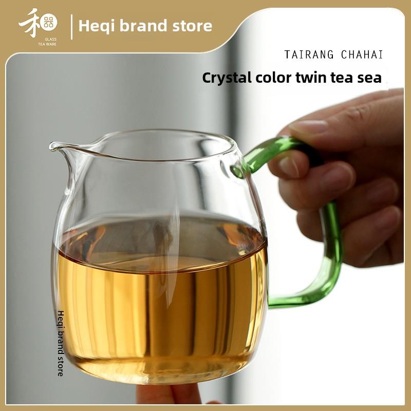 和祺玻璃公道杯高端玻璃茶具泰安系列大型高硼硅耐热玻璃茶海