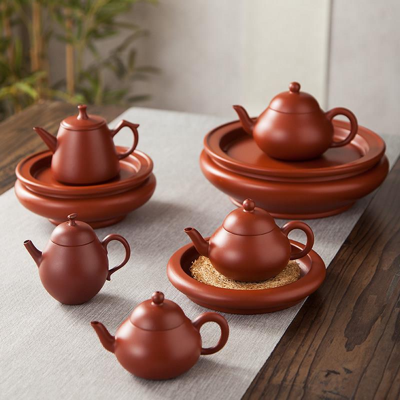 潮州手拉壶朱泥手工壶紫砂茶壶功夫茶泡茶壶入门级泡茶壶原矿朱泥
