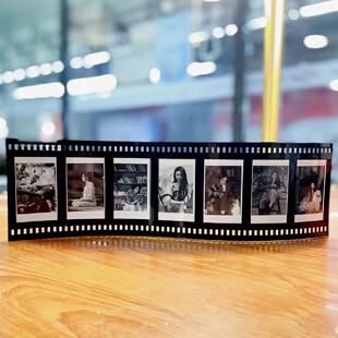 拍立得相框压克力旋转展示去有风地方底片架创意s型相框