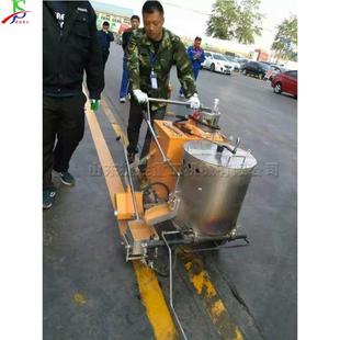 50mm马g路人道喷线 100k保温加热桶标线机177行 手推式 热熔划线机