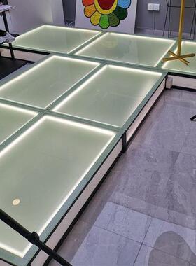 舞台桁776架活动出走秀T台钢玻璃舞台金汽车展示铝化合玻璃舞演台