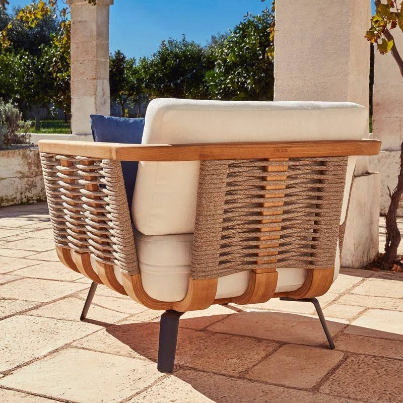 院外藤编木沙发组合柚庭阳台别墅花园防水防晒外户摆实木490户外