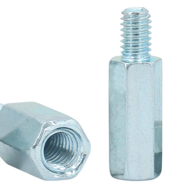 镀蓝锌铁柱单通螺丝柱单头六995角柱柱白PCB隔离阴阳间隔M3M4M柱5