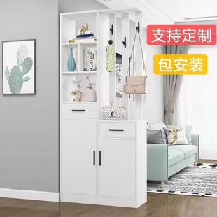 进门玄关柜屏风客厅隔间置物架现代简约入户玄关鞋柜一体隔断柜