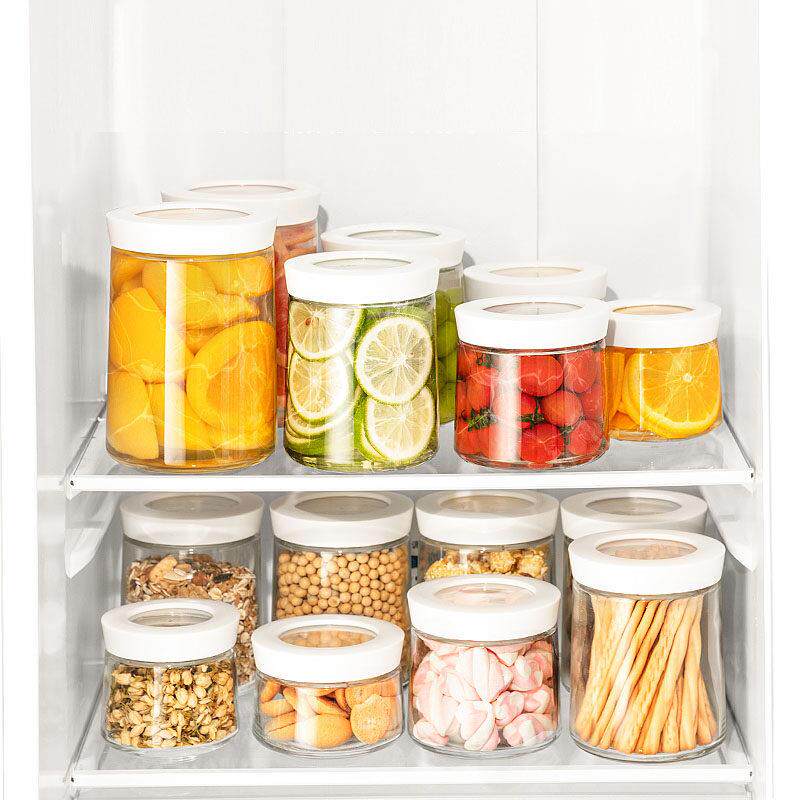 asvel玻璃密封罐家用陈皮储物罐厨房五谷杂粮收纳罐子防潮糖果罐