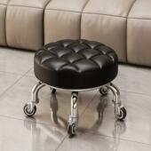 万向轮小凳子滑轮移动凳子家用带轮矮凳小板凳换鞋 凳带娃客厅