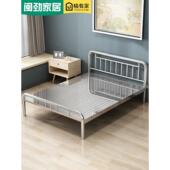 环保加厚304不锈钢床1.5m1.8米双人床卧室现代简约单人铁艺钢架床