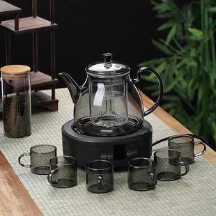 轻奢小型玻璃电煮茶器烧水壶家用泡茶壶蒸煮两用茶壶一体茶炉套装