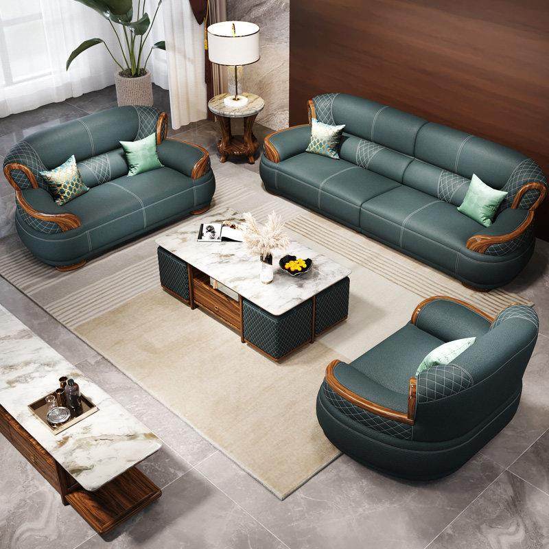 乌金木真皮沙发组合123头层牛皮小户型中式客厅实木别墅皮艺家俱,住宅家具,皮艺沙发,淘宝优惠券,粉丝福利购,淘宝优惠卷