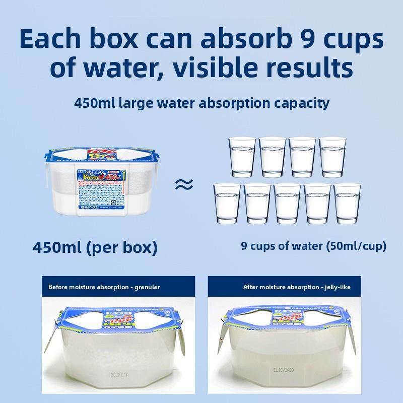 白元进口除湿盒防潮防霉干燥剂衣柜室内回南天吸湿剂450ml*45盒