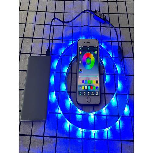 Led灯条手机蓝牙应用控制彩色变色灯条USB接口Rgb大气灯5V超亮防
