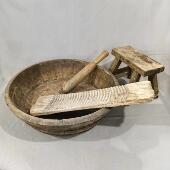 木制盆 农村旧商品 洗衣工具 采购产品民间旧物品 洗衣板 木