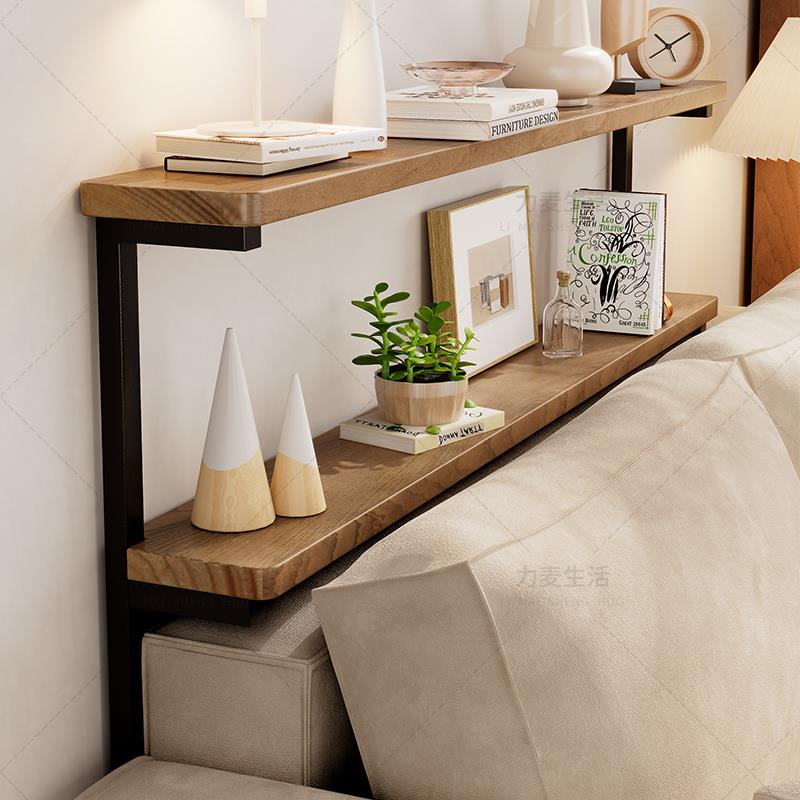 订制沙发后暖气片置物架床头尾缝隙长条窄桌子双层省空间收纳背柜