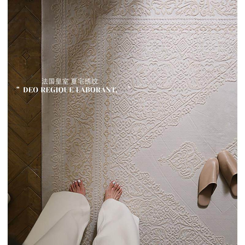 若奈 +Silk 真丝系列/可水洗波斯地毯无胶客厅轻奢高级卧室牀边毯