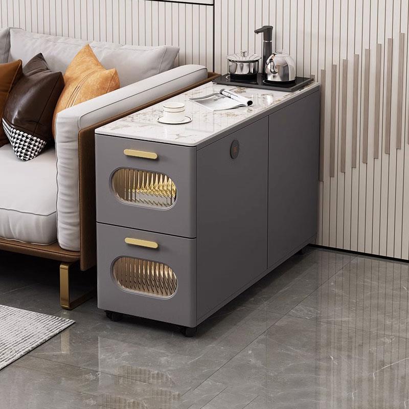 轻奢沙发边柜侧边柜家用客厅岩板小茶几简约现代角几可移动小边几