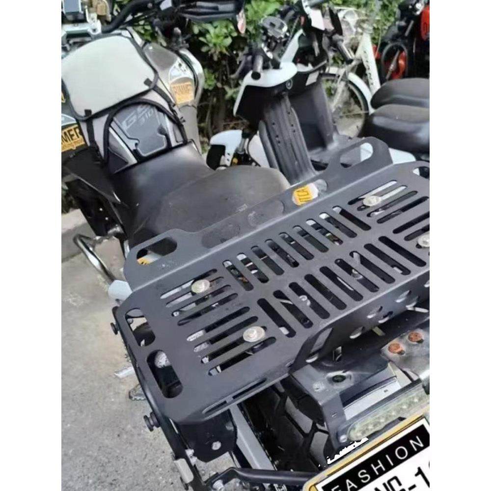 摩托车后货架托盘后驮包尾包托盘支架电动车外卖箱固定货架拓展架