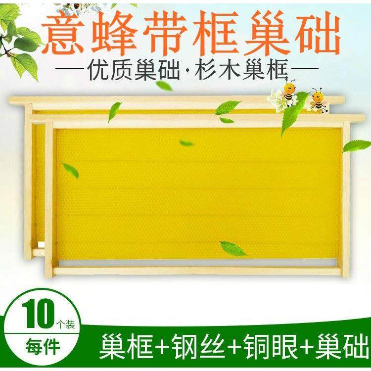 成品巢框意蜂带巢础框巢基巢脾框蜜蜂巢杉木蜂箱养蜂专用工具全套