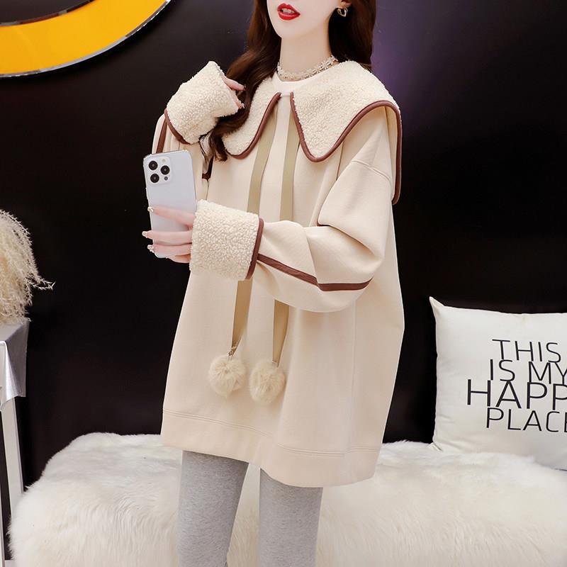 孕妇装时尚套装春秋款卫衣2025春装洋派时髦海军领上衣女秋冬外出