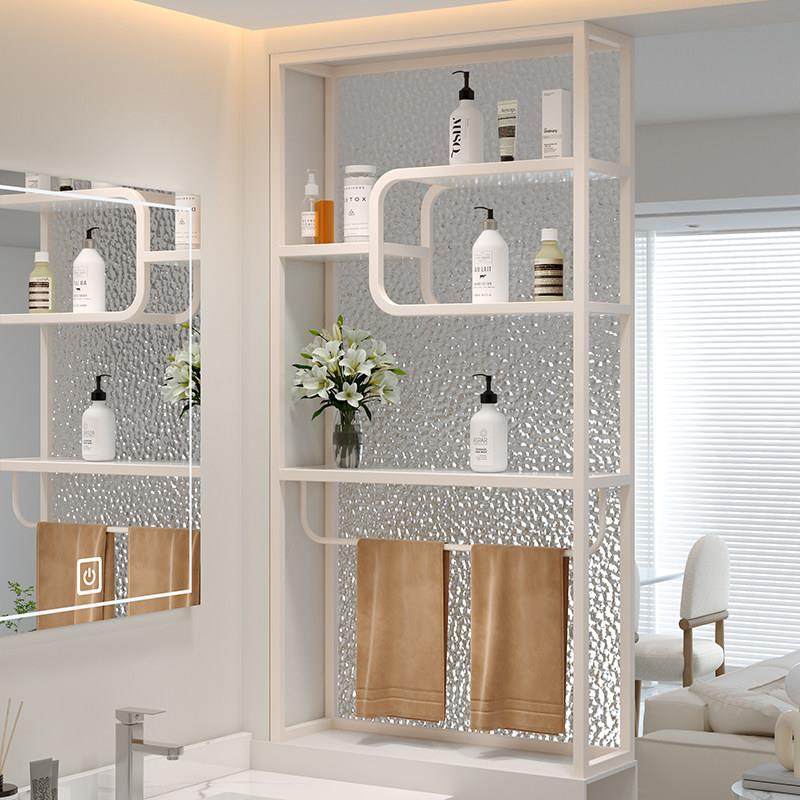 卫生间半墙隔断屏风干湿分离设计客厅洗漱台浴室置物架简约轻奢款,住宅家具,座屏,淘宝优惠券,粉丝福利购,淘宝优惠卷