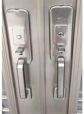 老式防盗门把不UCN锈钢大锁配件合金铁门铝锁双开对开手门门家用