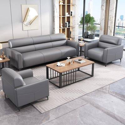 办公发现代简约型2130会沙客接待三几人位小户办公室商务猫抓皮茶