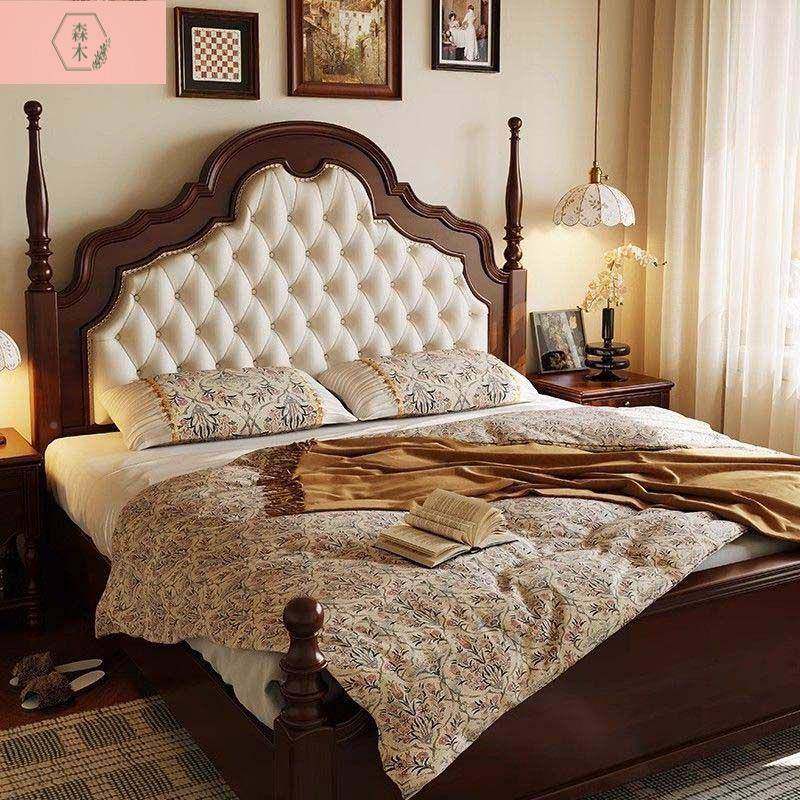 家用复美式复古双实木床轻人奢简约软包主卧古法式双木人软包无品,电子/电工,接线端子,淘宝优惠券,粉丝福利购,淘宝优惠卷