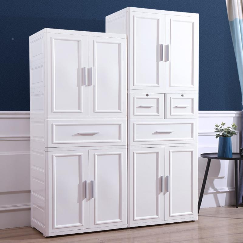 加厚中式衣柜儿童收MRT纳柜塑料屉抽式储物柜简衣易衣橱婴儿物理