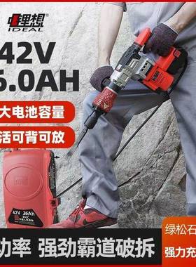 锂想无刷充击电式电锤锂电冲率钻大DDI马力特大电镐无容线大功大