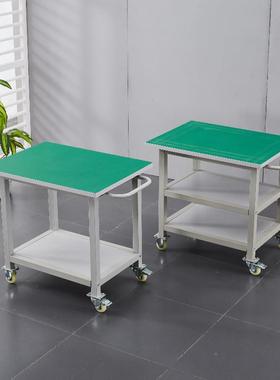不锈钢防静电移动工作台带轮产生线SVP周转小推车包桌操可打作台