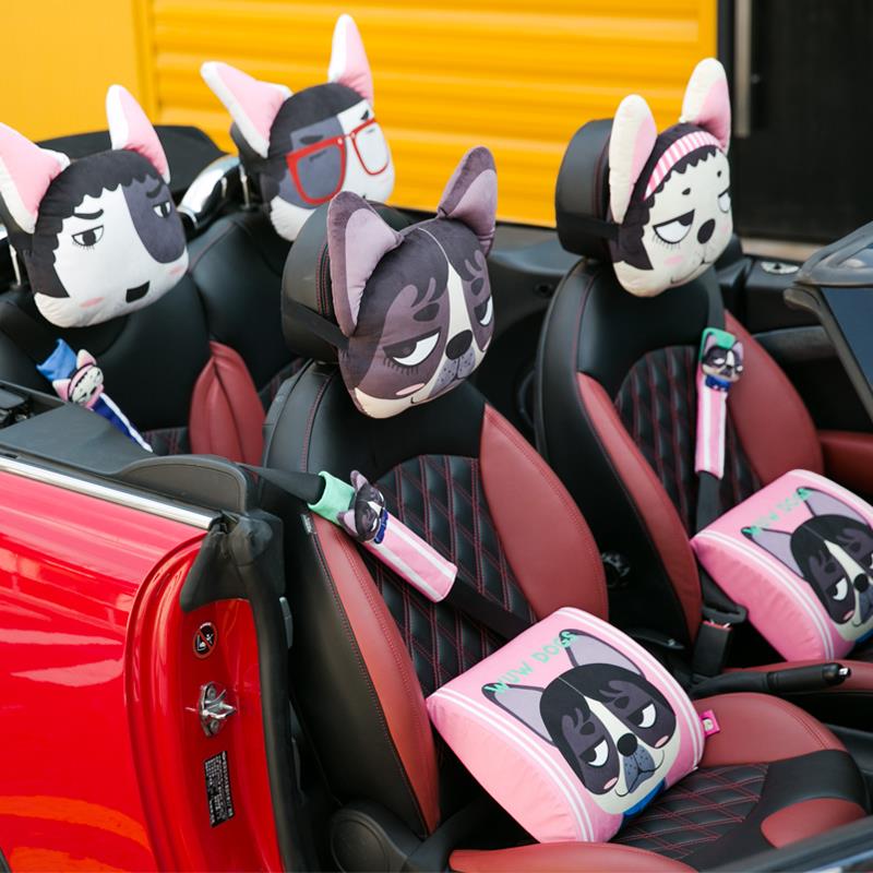 汽车靠头枕卡通记忆棉车枕车用护F75SS6M5装颈枕可爱内饰车载枕头