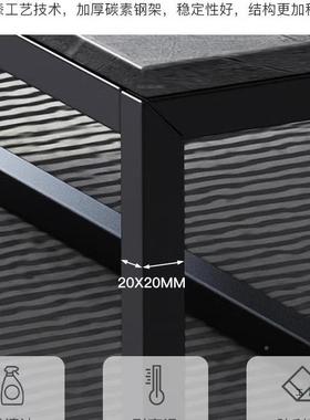 茶客厅几家用小型户茶IXE台简约现代小子简易出桌租屋边几岩板色