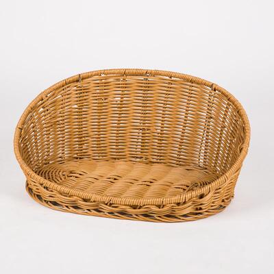 71018置源编头厂家直销仿藤圆织椭藤篮框特色斜身面包水果物多功