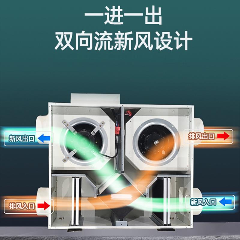 岛中央新风系风统家用商双用净KCS化除霾全热交换器向绿新风机换