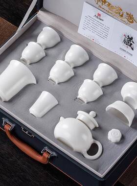 高端冰素烧玉YYTC-CJ-瓷手工种茶茶壶轻奢商务送礼釉德化白瓷不上