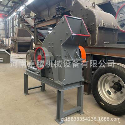 小型筑石移动锤式制砂头机鹅ZT08料卵石矿石砂石加气块建砖锤式破