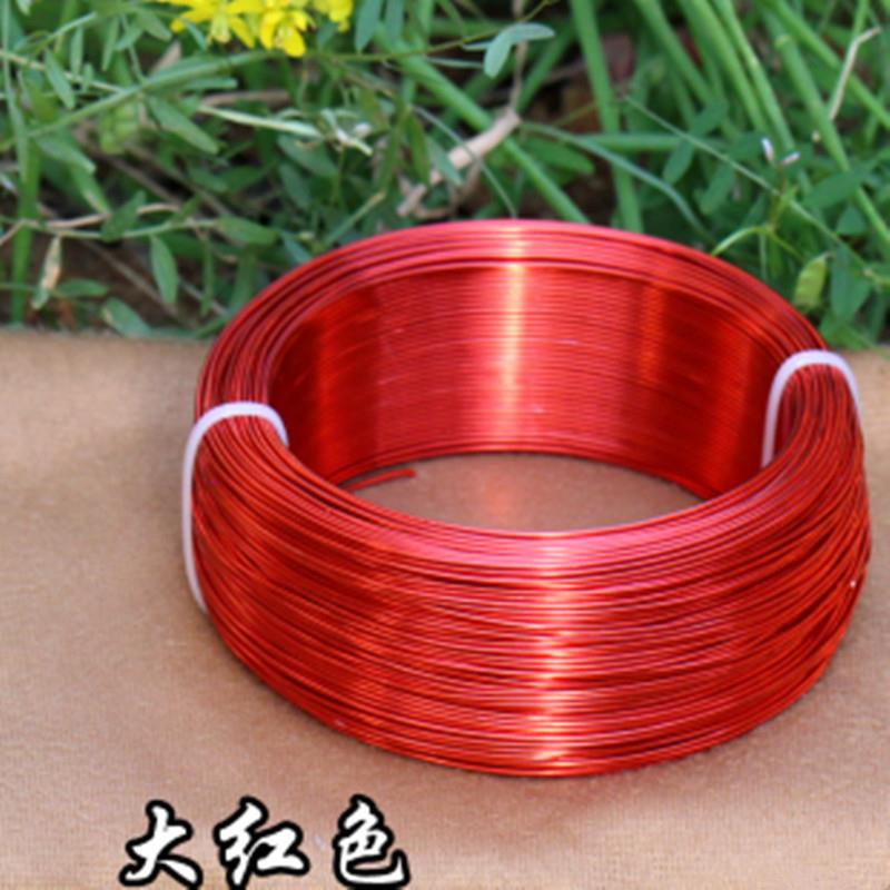 手工铁丝粗彩色玩偶定型编字母漆包铝丝自行车发财树软铁丝线