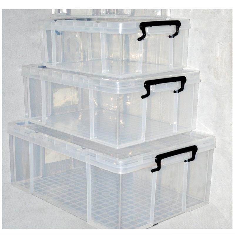 透明塑料车载收纳箱整理箱多规格塑料儿童文具归纳玩具箱周转箱