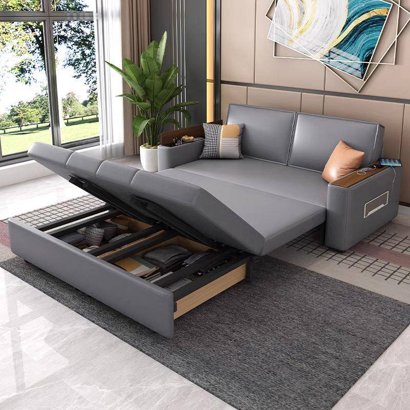 新品科技功能叠沙发床小户JLV缩型客厅家用储物伸布折两用沙发可