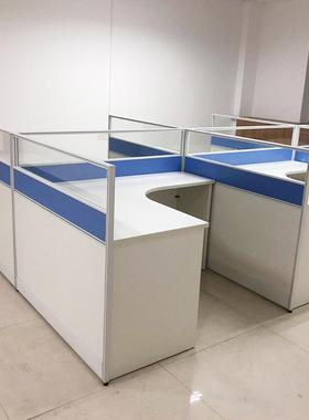 员办公桌屏风卡位财员工职桌务2IZV/4/人简约电脑桌办6公桌椅组合