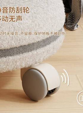 滑ORL轮矮凳带轮万向小轮凳子娃家用带儿学步凳童美缝拆快递圆凳