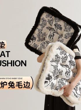 冬季复厚椅公子坐垫办室加久Lj5gGp3C古坐学生教室蒲团屁垫椅垫凳