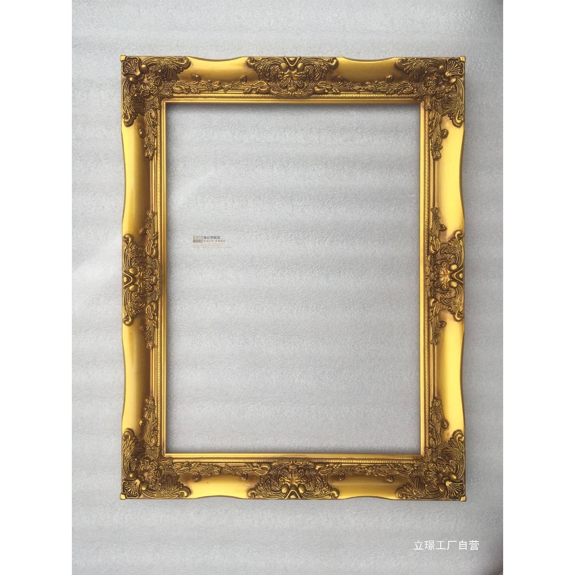 欧式画框实木相框挂tfg$*&%j复古角墙玄花框走廊关装饰装裱画大框