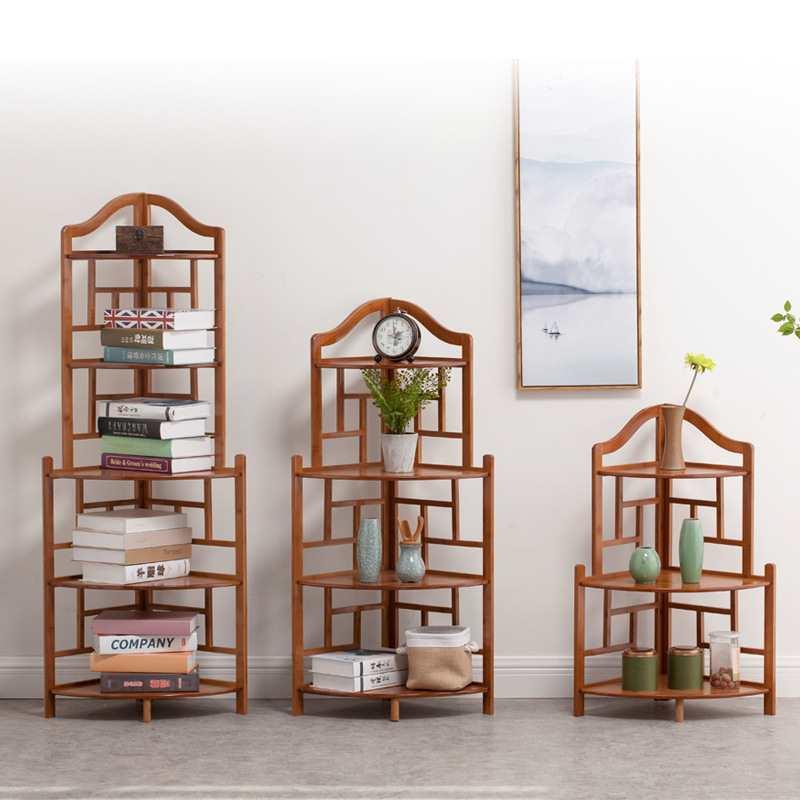 新中式角柜实边角HAO拐木墙储角物柜转角置物架客厅角柜三角形小